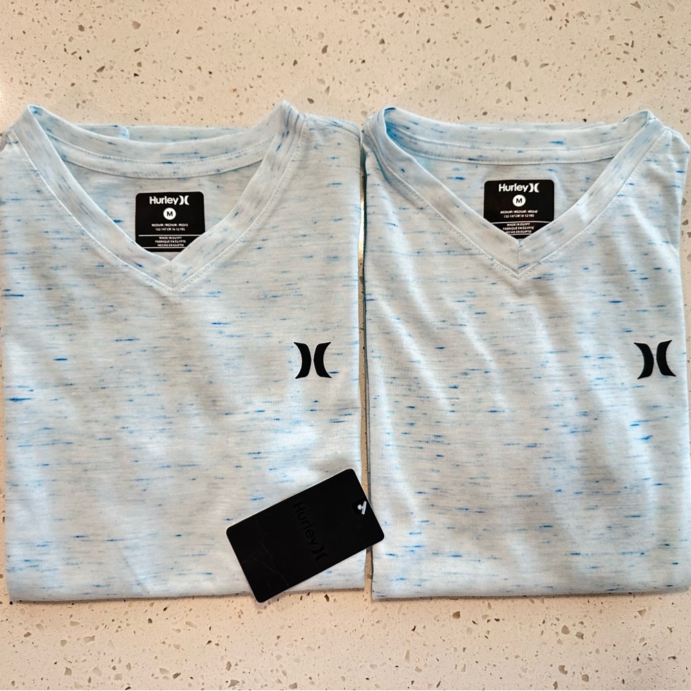 Boys Hurley Blue Henley Tees